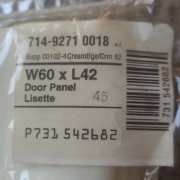 Classic Traditions tailored paneled cream colored door panel what - Picture 4 of 4